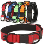 Reflektierendes Haustierhalsband aus Nylon, schwarz, mit Schnalle, S, M, L, Nylonhalsband, S, Nylonhalsband, M, Nylonhalsband, L