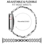 xDfind Kleines, gedrehtes Diamant-Metallarmband für Apple Watch 38 / 40 / 41 / S10 42 mm 20 mm
