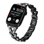xDfind Kleines, gedrehtes Diamant-Metallarmband für Apple Watch 38 / 40 / 41 / S10 42 mm 20 mm