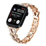 xDfind Kleines, gedrehtes Diamant-Metallarmband für Apple Watch 38 / 40 / 41 / S10 42 mm 20 mm