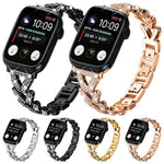 xDfind Kleines, gedrehtes Diamant-Metallarmband für Apple Watch 38 / 40 / 41 / S10 42 mm 20 mm