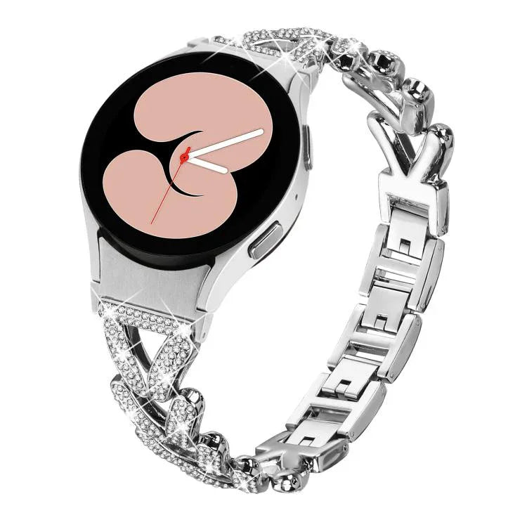 20 mm xDfind Small Twist Diamond Metall-Uhrenarmband, für Samsung Galaxy Watch FE/7/6/5/4 Classic