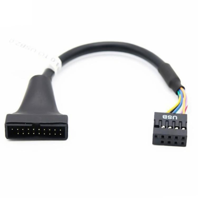2 Stück Computer-Motherboard USB3.0 Adapterkabel, 20-Pin Stecker zu 9-Pin Buchse, 9-Pin Stecker zu 20-Pin Buchse
