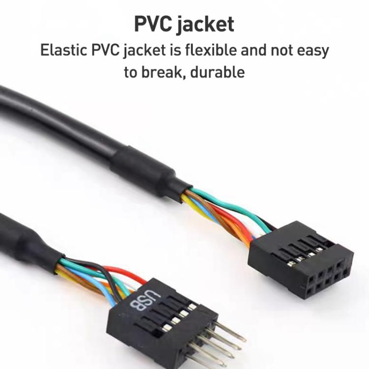 2 Stück Computer-Motherboard USB3.0 Adapterkabel, 20-Pin Stecker zu 9-Pin Buchse, 9-Pin Stecker zu 20-Pin Buchse