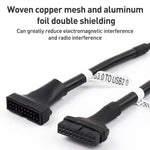 2 Stück Computer-Motherboard USB3.0 Adapterkabel, 20-Pin Stecker zu 9-Pin Buchse, 9-Pin Stecker zu 20-Pin Buchse