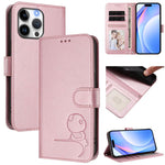 Litter Panda geprägte RFID Leder-Handyhülle mit Trageschlaufe, Für iPhone 17e / 16e, Für iPhone 17 Pro Max, Für iPhone 17 Pro, Für iPhone 17, Für iPhone Air, Für iPhone 16 Pro Max, Für iPhone 16 Pro, Für iPhone 16 Plus