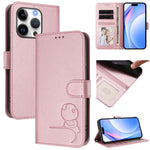 Litter Panda geprägte RFID Leder-Handyhülle mit Trageschlaufe, Für iPhone 17e / 16e, Für iPhone 17 Pro Max, Für iPhone 17 Pro, Für iPhone 17, Für iPhone Air, Für iPhone 16 Pro Max, Für iPhone 16 Pro, Für iPhone 16 Plus