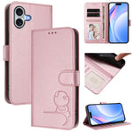 Litter Panda geprägte RFID Leder-Handyhülle mit Trageschlaufe, Für iPhone 17e / 16e, Für iPhone 17 Pro Max, Für iPhone 17 Pro, Für iPhone 17, Für iPhone Air, Für iPhone 16 Pro Max, Für iPhone 16 Pro, Für iPhone 16 Plus