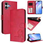 Litter Panda geprägte RFID Leder-Handyhülle mit Trageschlaufe, Für iPhone 17e / 16e, Für iPhone 17 Pro Max, Für iPhone 17 Pro, Für iPhone 17, Für iPhone Air, Für iPhone 16 Pro Max, Für iPhone 16 Pro, Für iPhone 16 Plus