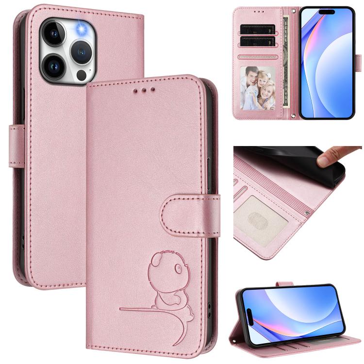 Litter Panda Prägung RFID Leder Handyhülle mit Trageschlaufe, Für iPhone 14 Pro Max, Für iPhone SE 2022 / 2020 / 8 / 7, Für iPhone 13 Pro Max, Für iPhone 13 Pro, Für iPhone 13 mini, Für iPhone 12 / 12 Pro, Für iPhone 12 Pro Max, Für iPhone 12 mini
