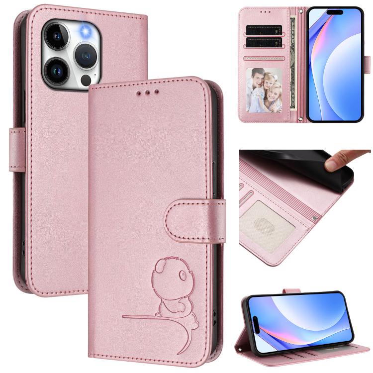 Litter Panda Prägung RFID Leder Handyhülle mit Trageschlaufe, Für iPhone 14 Pro Max, Für iPhone SE 2022 / 2020 / 8 / 7, Für iPhone 13 Pro Max, Für iPhone 13 Pro, Für iPhone 13 mini, Für iPhone 12 / 12 Pro, Für iPhone 12 Pro Max, Für iPhone 12 mini