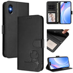 Litter Panda Embossing RFID Leather Phone Case with Lanyard, For iPhone 11 Pro Max, For iPhone 11, For iPhone 11 Pro, For iPhone X / XS, For iPhone XR, For iPhone XS Max, For iPhone 8 Plus / 7 Plus