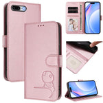 Litter Panda Embossing RFID Leather Phone Case with Lanyard, For iPhone 11 Pro Max, For iPhone 11, For iPhone 11 Pro, For iPhone X / XS, For iPhone XR, For iPhone XS Max, For iPhone 8 Plus / 7 Plus