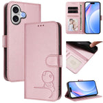 Litter Panda geprägte RFID Leder-Handyhülle mit Trageschlaufe, Für iPhone 17e / 16e, Für iPhone 17 Pro Max, Für iPhone 17 Pro, Für iPhone 17, Für iPhone Air, Für iPhone 16 Pro Max, Für iPhone 16 Pro, Für iPhone 16 Plus