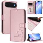 Litter Panda geprägte RFID Leder-Handyhülle mit Trageschlaufe, Für iPhone 17e / 16e, Für iPhone 17 Pro Max, Für iPhone 17 Pro, Für iPhone 17, Für iPhone Air, Für iPhone 16 Pro Max, Für iPhone 16 Pro, Für iPhone 16 Plus