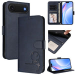 Litter Panda geprägte RFID Leder-Handyhülle mit Trageschlaufe, Für iPhone 17e / 16e, Für iPhone 17 Pro Max, Für iPhone 17 Pro, Für iPhone 17, Für iPhone Air, Für iPhone 16 Pro Max, Für iPhone 16 Pro, Für iPhone 16 Plus