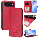 Litter Panda geprägte RFID Leder-Handyhülle mit Trageschlaufe, Für iPhone 17e / 16e, Für iPhone 17 Pro Max, Für iPhone 17 Pro, Für iPhone 17, Für iPhone Air, Für iPhone 16 Pro Max, Für iPhone 16 Pro, Für iPhone 16 Plus