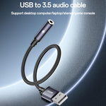 Yesido YAU46 USB-auf-3,5-mm-Audioadapter aus Aluminiumlegierung, YAU46