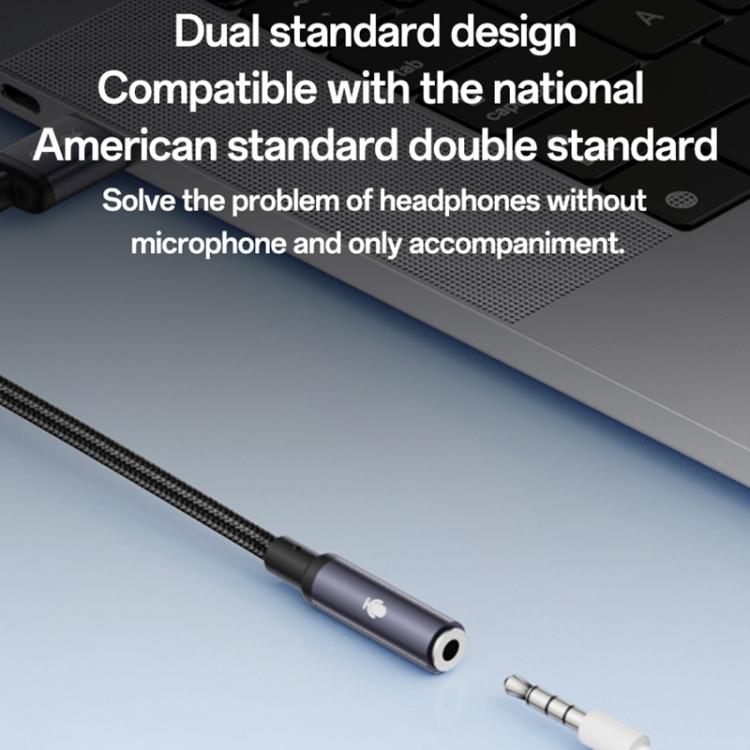 Yesido YAU46 USB-auf-3,5-mm-Audioadapter aus Aluminiumlegierung, YAU46