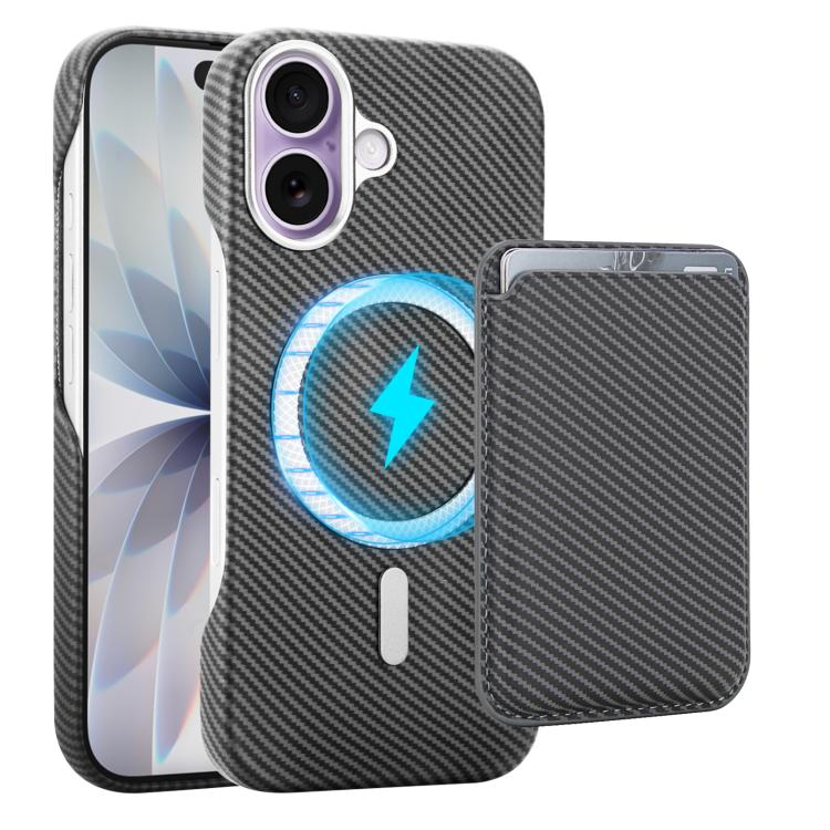 Carbonfaser MagSafe magnetischer Kartenhalter Handyhülle, Für iPhone 17 Pro Max, Für iPhone 17 Pro, Für iPhone 17, Für iPhone Air, Für iPhone 16 Pro Max, iPhone 16 Pro, Für iPhone 16 Plus, Für iPhone 16, Für iPhone 15 Pro Max