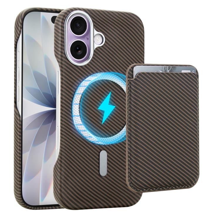 Carbonfaser MagSafe magnetischer Kartenhalter Handyhülle, Für iPhone 17 Pro Max, Für iPhone 17 Pro, Für iPhone 17, Für iPhone Air, Für iPhone 16 Pro Max, iPhone 16 Pro, Für iPhone 16 Plus, Für iPhone 16, Für iPhone 15 Pro Max