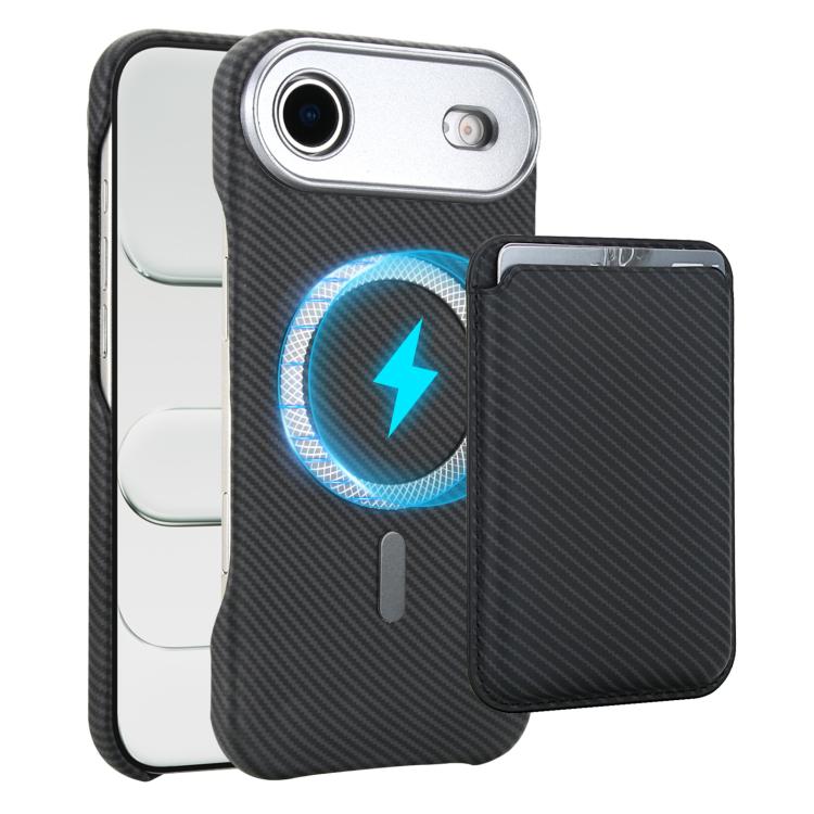 Carbonfaser MagSafe magnetischer Kartenhalter Handyhülle, Für iPhone 17 Pro Max, Für iPhone 17 Pro, Für iPhone 17, Für iPhone Air, Für iPhone 16 Pro Max, iPhone 16 Pro, Für iPhone 16 Plus, Für iPhone 16, Für iPhone 15 Pro Max
