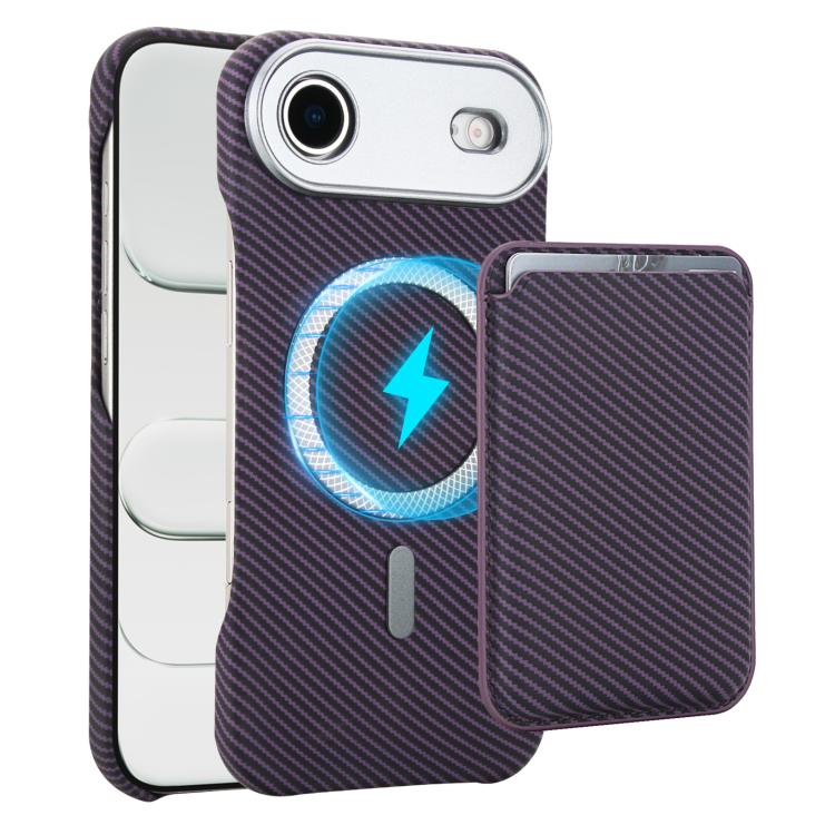 Carbonfaser MagSafe magnetischer Kartenhalter Handyhülle, Für iPhone 17 Pro Max, Für iPhone 17 Pro, Für iPhone 17, Für iPhone Air, Für iPhone 16 Pro Max, iPhone 16 Pro, Für iPhone 16 Plus, Für iPhone 16, Für iPhone 15 Pro Max