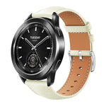 xDfind Flat Head Black Shark Fine Grain Leather Watch Band, 22mm For Xiaomi Watch S3/2 Pro/S2/S1, 22mm For Xiaomi Haylou Watch LS09B / LS05S / LS10, 20mm For Xiaomi Haylou RS4 Plus LS11 / LS12