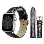 xDfind Lederarmband mit Bambusstruktur und Dornschließe, passend für Apple Watch 42 / 44 / 45 / 46 / 49 mm, Apple Watch 38 / 40 / 41 / S10 42 mm