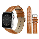 xDfind Lederarmband mit Bambusstruktur und Dornschließe, passend für Apple Watch 42 / 44 / 45 / 46 / 49 mm, Apple Watch 38 / 40 / 41 / S10 42 mm
