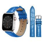 xDfind Lederarmband mit Bambusstruktur und Dornschließe, passend für Apple Watch 42 / 44 / 45 / 46 / 49 mm, Apple Watch 38 / 40 / 41 / S10 42 mm