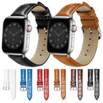 xDfind Lederarmband mit Bambusstruktur und Dornschließe, passend für Apple Watch 42 / 44 / 45 / 46 / 49 mm, Apple Watch 38 / 40 / 41 / S10 42 mm