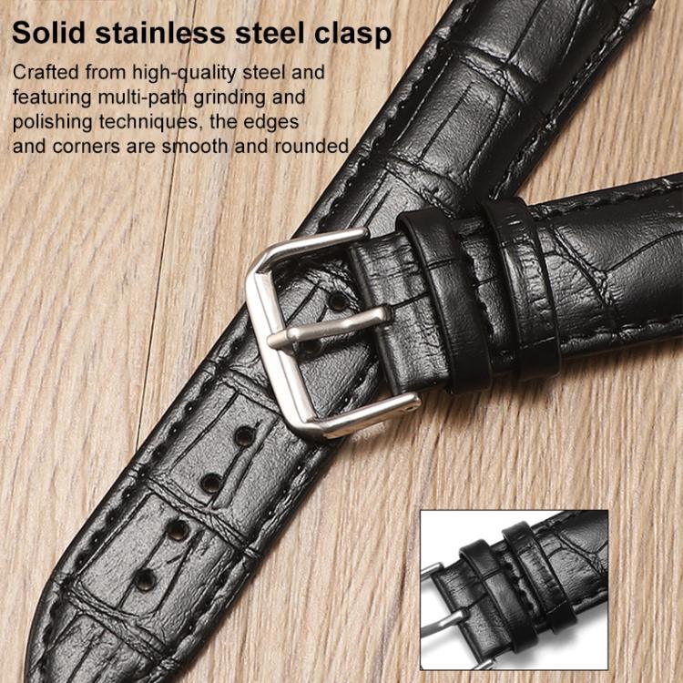 xDfind Lederarmband mit Bambusstruktur und Dornschließe, passend für Apple Watch 42 / 44 / 45 / 46 / 49 mm, Apple Watch 38 / 40 / 41 / S10 42 mm