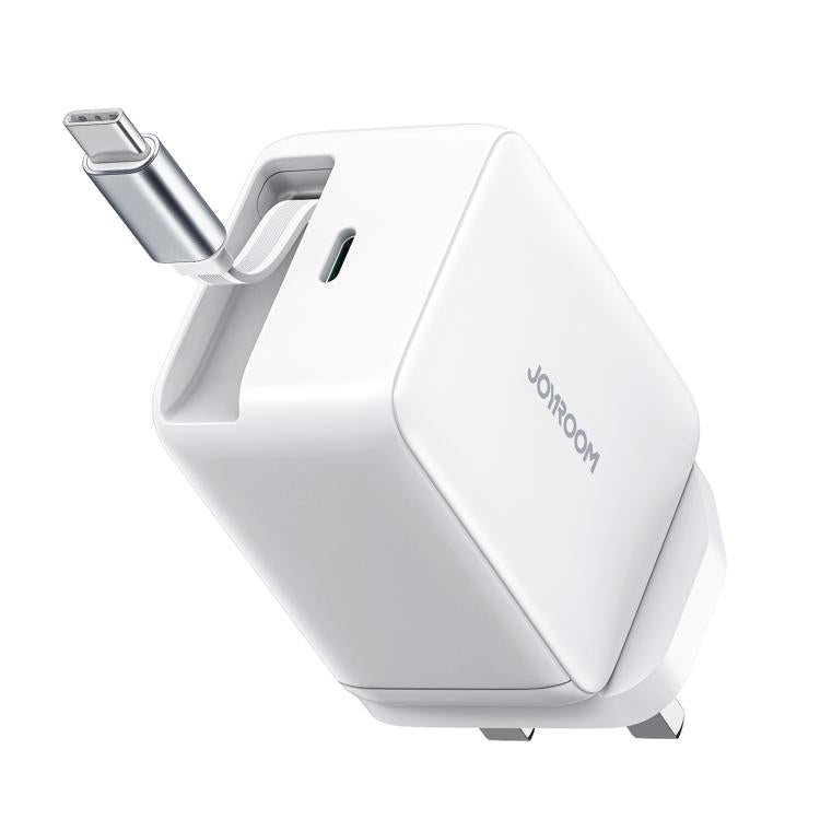 JOYROOM JR-TCL06 67W USB-C / Typ-C Port GaN Schnellladegerät mit ausziehbarem Kabel, EU-Stecker, UK-Stecker