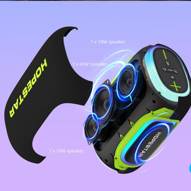HOPESTAR H58 65W Tragbarer wasserdichter Outdoor-Bluetooth-Lautsprecher, H58