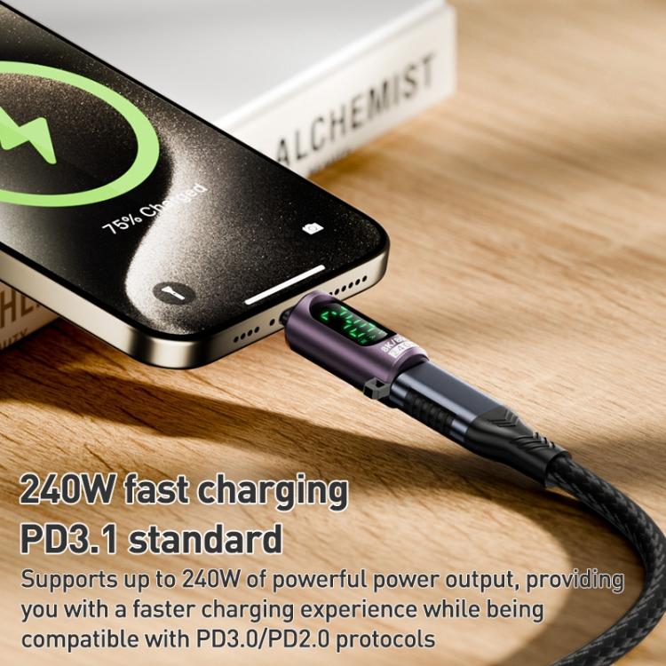 240-W-Type-C-auf-Type-C-Digitalanzeige-Adapter mit Schalter