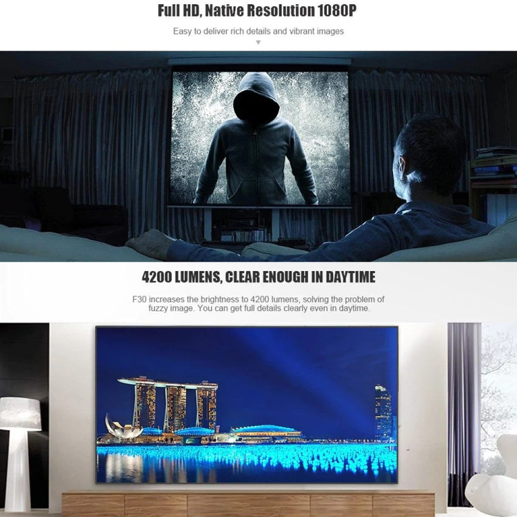 VIVIBRIGHT F30UP 1920x1080 4200 Lumen Tragbarer Heimkino Drahtloser Smart Projektor, Android Version, Android Version