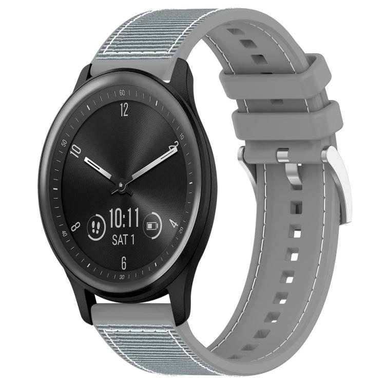 xDfind Hybrid Nylon Braid Silicone Watch Band, 22mm For Garmin Forerunner 570 47mm/935/945, 20mm For Garmin Forerunner 570 42mm/245/645, 20mm For Garmin?Vivomove?Sport/Vivoactive5/3, 22mm For Garmin Venu 3 / Vivoactive 4                                ...