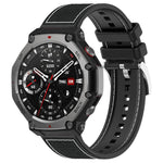 xDfind Hybrid Nylon Braid Silicone Watch Band, For Amazfit T-Rex 3 22mm