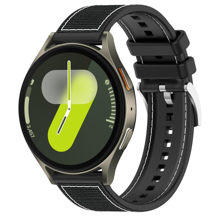 xDfind Hybrid-Nylon-Silikon-Uhrenarmband, für Samsung Galaxy Watch Ultra/Ultra 2025 (22 mm) und Samsung Galaxy Watch 7/6/5/FE (20 mm)