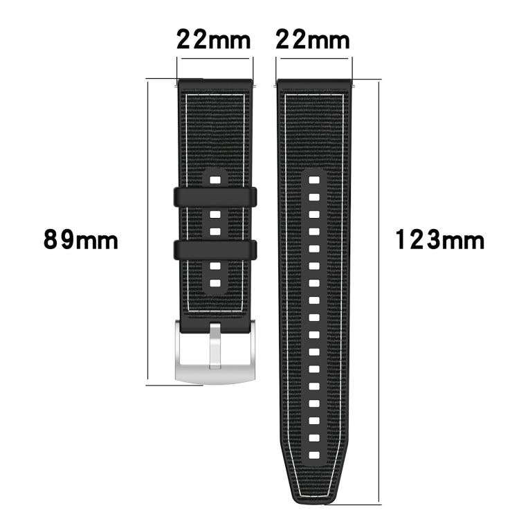 xDfind Hybrid-Nylon-Silikon-Uhrenarmband, für Samsung Galaxy Watch Ultra/Ultra 2025 (22 mm) und Samsung Galaxy Watch 7/6/5/FE (20 mm)