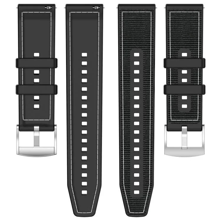 xDfind Hybrid-Uhrenarmband aus Nylongeflecht und Silikon, passend für Apple Watch 42/44/45/46/49 mm (22 mm) und Apple Watch 38/40/41/S10 (42 mm, 20 mm)