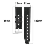 xDfind Hybrid-Uhrenarmband aus Nylongeflecht und Silikon, passend für Apple Watch 42/44/45/46/49 mm (22 mm) und Apple Watch 38/40/41/S10 (42 mm, 20 mm)