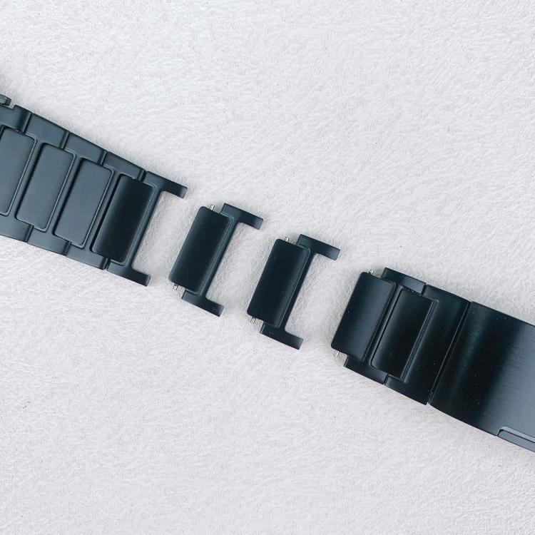 Edelstahl-Armband mit drei Perlen und seitlich abnehmbarer Schnalle, passend für Apple Watch 46 mm / 49 mm / 45 mm / 44 mm und 42 mm / 41 mm / 40 mm / 38 mm