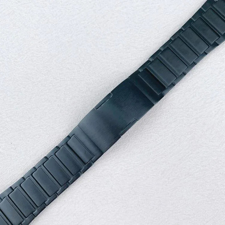 Edelstahl-Armband mit drei Perlen und seitlich abnehmbarer Schnalle, passend für Apple Watch 46 mm / 49 mm / 45 mm / 44 mm und 42 mm / 41 mm / 40 mm / 38 mm