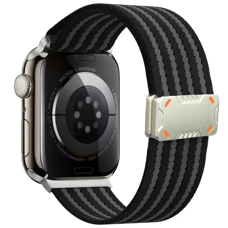 Mecha Armor Magnetic Buckle Nylon Watch Band, For Apple Watch 46mm / 49mm / 45mm / 44mm, For Apple Watch 42mm / 41mm / 40mm / 38mm