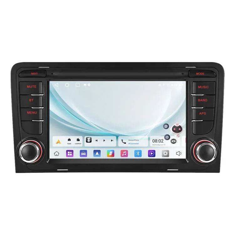 Für Audi A3 8P 2003–2012 Android 15 7 Zoll Smart Central Control Auto GPS Navigator Auto MP5 Player, Standard+AHD+Mikrofon, Standard