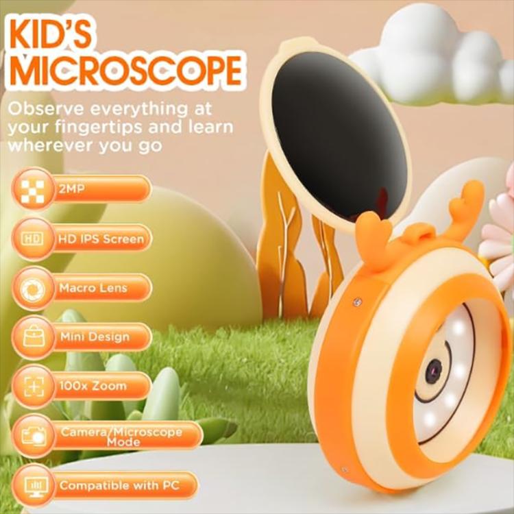 HM020F 2,0 Zoll IPS Bildschirm Kinder Digital Elektronenmikroskop, HM020F