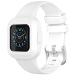 xDfind Silver Steel Buckle Solid Color Silicone Watch Band, For GarminFit JR3 / Garmin Vivofit JR 3
