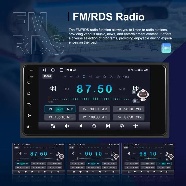 Für Toyota COROLLA Android 15 7 Zoll kabelloser CarPlay Autoradio Auto-Zentralsteuerungs-Navigationsgerät, Standard, Standard+AHD+Mikrofon